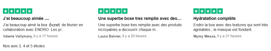 [avis 5 étoiles trustpilot]